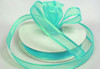 7/8"x25 yards Aqua Blue Organza Satin Edge Gift Ribbon - Pack of 7 Rolls