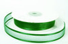 7/8"x25 yards Emerald Organza Satin Edge Gift Ribbon - Pack of 7 Rolls