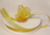 7/8"x25 yards Yellow Organza Satin Edge Gift Ribbon - Pack of 7 Rolls