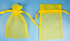 3"x4" Dark Yellow Sheer Organza Bags with Glitter - Pack of 72