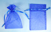 3"x4" Royal Blue Sheer Organza Bags with Glitter - Pack of 72