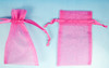 4"x6" Fuchsia Sheer Organza Bags with Glitter - Pack of 72