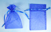 4"x6" Royal Blue Sheer Organza Bags with Glitter - Pack of 72
