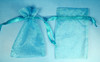 4"x6" Turquoise Sheer Organza Bags with Glitter - Pack of 72