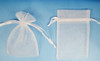 4"x6" White Sheer Organza Bags with Glitter - Pack of 72
