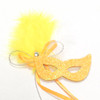2.5" Gold Yellow Mini Masquerade Masks - Pack of 72 Mini Mardi Gras Masks