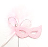 2.5" Pink Mini Masquerade Masks - Pack of 72 Mini Mardi Gras Masks