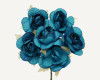 1.25" Turquoise Big Rose Paper Craft Flowers - Pack of 72