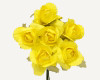 1.25" Yellow Big Rose Paper Craft Flowers - Pack of 72
