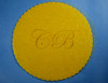 9" Diameter Dark Yellow Fabric Wedding Glitter Tulle Circles - Pack of 240