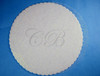 9" Diameter White Fabric Wedding Glitter Tulle Circles - Pack of 240