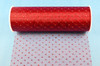 6"x6 yards (18 FT) Burgundy Sparkle Organza Rolls with Burgundy Glitter Dots - Pack of 6 Spools