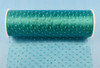 6"x6 yards (18 FT) Jade Sparkle Organza Rolls with Jade Glitter Dots - Pack of 6 Spools