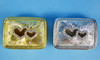 2 1/4" Gold Double Heart Rectangle Arras Box and Coin Set