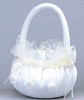 Ivory Wedding Satin Flower Girl Basket