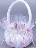 Lavender Wedding Satin Flower Girl Basket