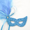 2.5" Turquoise Mini Masquerade Masks - Pack of 72 Mini Mardi Gras Masks