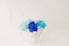 1.5" Royal Blue  Organza Flowers with Rhinestones - Pack of 72