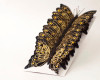 4" Black Gold Glitter Butterfly Decorations - Pack of 12 Monarch Butterflies