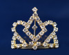 Gold Crystal Rhinestone Mini Tiara - Pack of 12 (TS003)