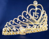 Gold Crystal Rhinestone Tiara "Mis Quince Anos" (TX002)