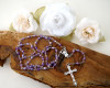 20" Purple iridescent Rosary  - Pack of 12 Pieces