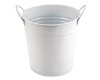 6" White Metal Bucket - Pack of 10