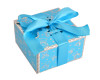 Blue Baby Shower Favor Box with Satin Ribbon - Pack of 50