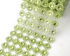 4" x 10 yards (30ft) Apple Green Flower Mesh Wrap