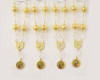 6" Large Metal Ball Gold Rosary Bracelet with Guadalupe Pendant - Pack of 12