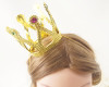 Gold Plastic Crown Hat with Elastic Band  - Pack of 12