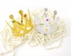 Silver Plastic Crown Hat with Elastic Band  - Pack of 12