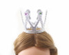 Silver Plastic Crown Hat with Elastic Band  - Pack of 12