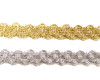 1" x 15 Yards Thick Silver Metallic Ric Rac Trim - Pack of 5