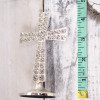 Standing Rhinestone Metal Cross With Stand