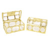 3.5" x 2" Gold Treasure Chest Gift Favor Box - Pack of 12