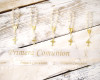 7/8" x 25 Yards Gold "Primera Comunion" Spanish Printed First Communion Ribbon - Pack of 5 Rolls