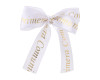 7/8" x 25 Yards Gold "Primera Comunion" Spanish Printed First Communion Ribbon - Pack of 5 Rolls