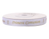 3/8" x 25 Yards Gold "Primera Comunion" Spanish Printed First Communion Ribbon - Pack of 5 Rolls
