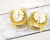 2" Gold Round Embellished Favor Box With Tin Lid - Pack of 12