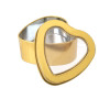 2.5"  Gold Heart Shape Windowed Candy Tin Can  - Pack of 12 2.5"  Gold Heart Shape Windowed Candy Tin Can  - Pack of 12