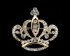 1.5" Gold Crown Brooch Pin  - Pack of 12
