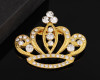 1.5" Gold Crown Brooch Pin  - Pack of 12