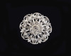 1 1/4" Silver Round Fashion Brooch Pin - Pack of 12 (NK3186)