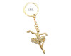 4" Gold Ballerina Crystal Rhinestone Keychain - Pack of 12