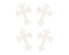 11" x 7.5" White Decorative Glitter Foam Cross Cutouts - Pack of 12