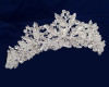 Silver Acrylic Beaded Rhinestone Tiara (TT056/TU045)