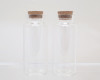 2.75" Round Glass Bottle Favors with Cork Top - Set of 12 bottles