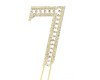 Gold Rhinestone Studded Cake Topper Number 7 - Pack of 3