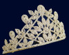 Gold Crystal Rhinestone Light-Weight Tiara (TV051)